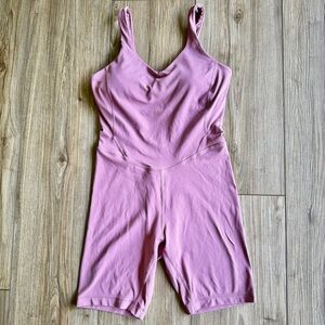 lululemon Align Bodysuit color Velvet Dust Size 8 Inseam 8”
